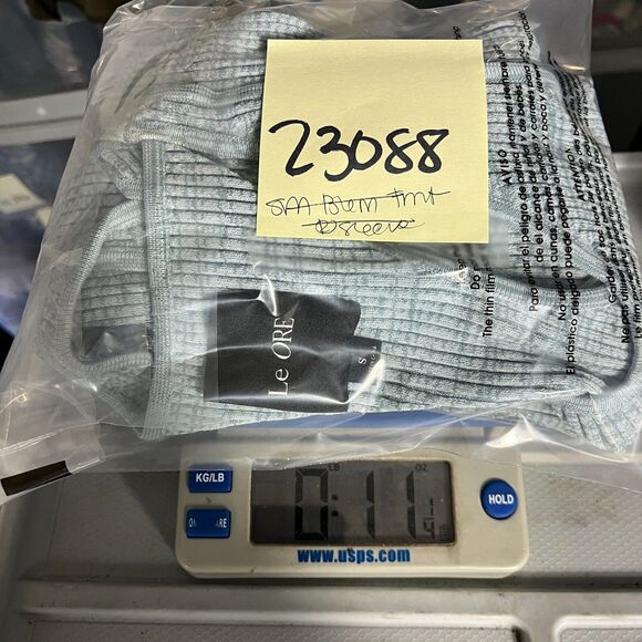 Le Ore Bandier Rimini Mini Dress Blue Raceback Ribbed Knit Casual Coastal SMALL - Picture 10 of 10